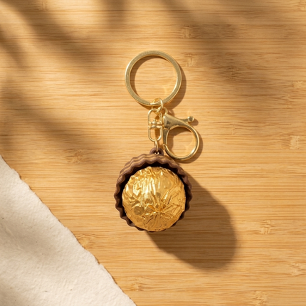 Golden Chocolate Charm Keychain
