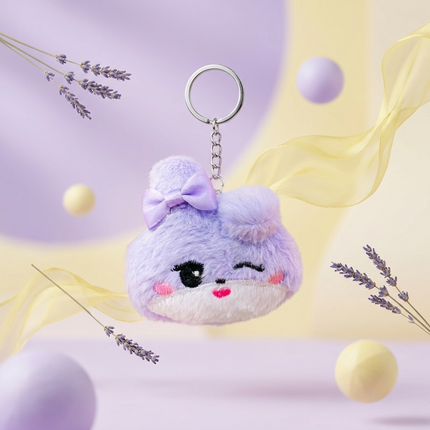 Kitty in Lavender Bliss Bag Charm