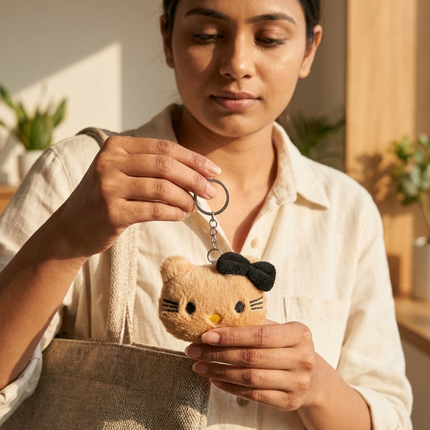 Kitty in Caramel Bag Charm