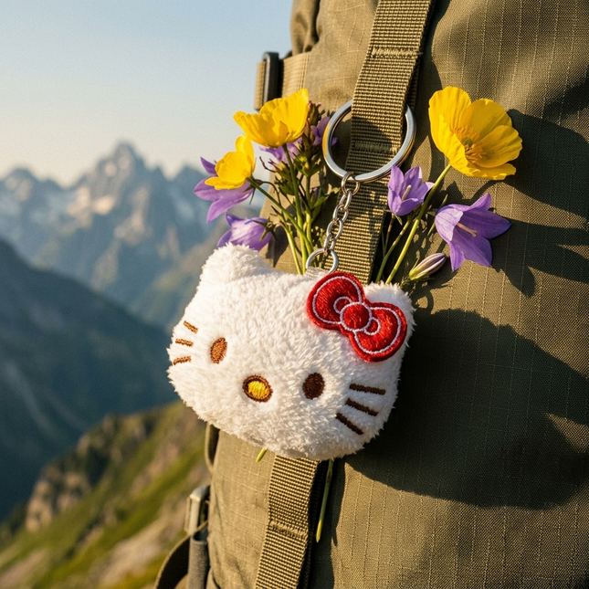 Kitty in Cherry Bag Charm