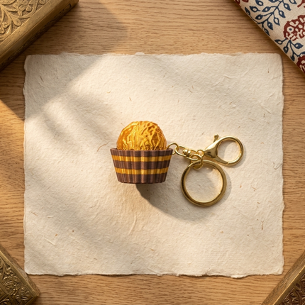 Golden Chocolate Charm Keychain