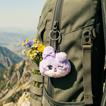 Kitty in Lavender Bliss Bag Charm