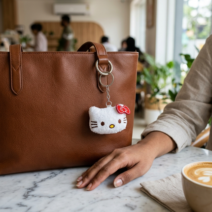 Kitty in Cherry Bag Charm