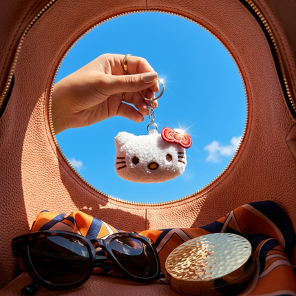 Kitty in Cherry Bag Charm