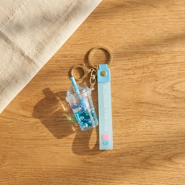 Blue Sip Crush Water Keychain