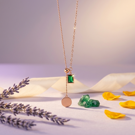 Emerald Charm Necklace