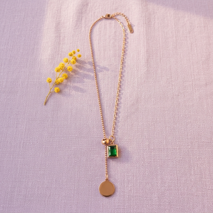 Emerald Charm Necklace