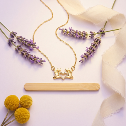 Heart Antler Necklace
