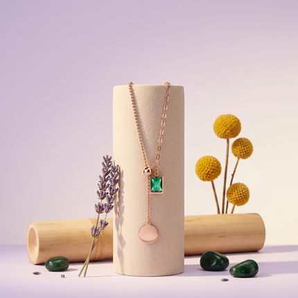 Emerald Charm Necklace