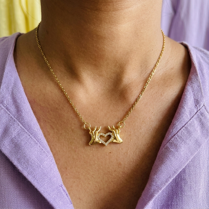 Heart Antler Necklace
