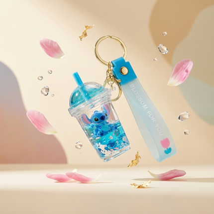Blue Sip Crush Water Keychain